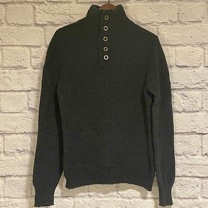 GAP Zipper Placket Mock Neck Sweater